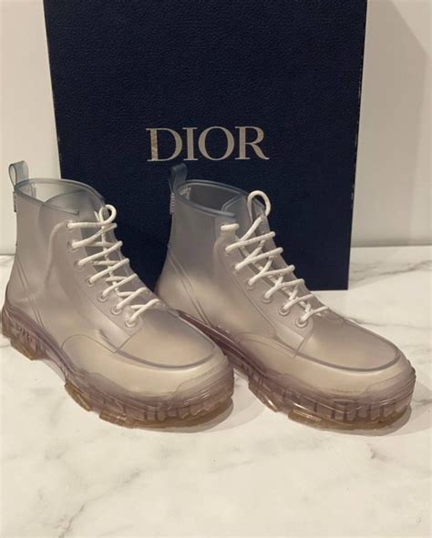 dior translucent rubber boots|Dior designer ankle boots.